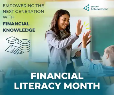 Teacher and student for financial literacy month